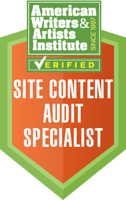 Site Content Audit Specialist Certification Badge